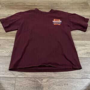 Vintage Wrangler Western Cowboy Rodeo Maroon Shirt YOUTH